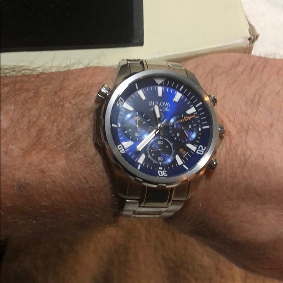 Bulova Marine Star Chronograph Watch w/Blue Dial - Picture 7 of 12